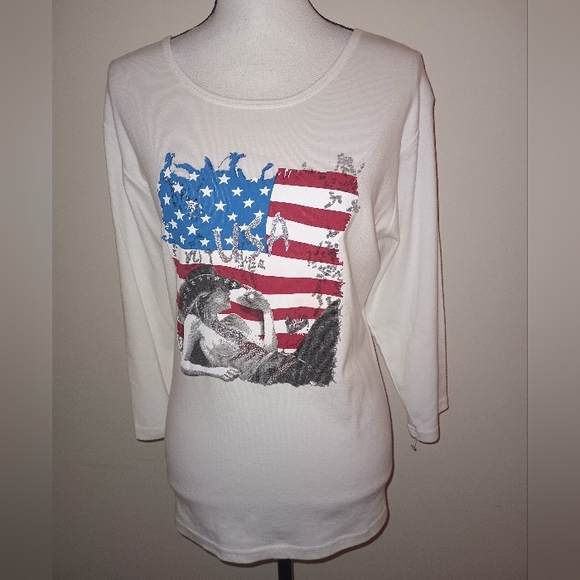 Route 66 Tops - New U🐍A White Plus Size Tee